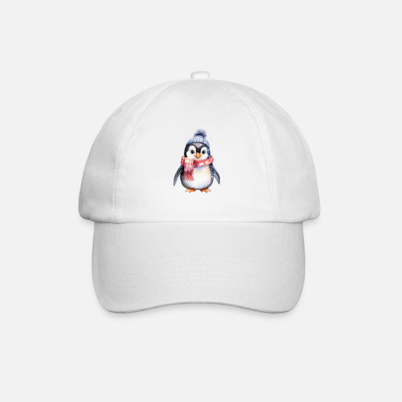 Pingouin en hiver - Casquette classique - blanc/blanc