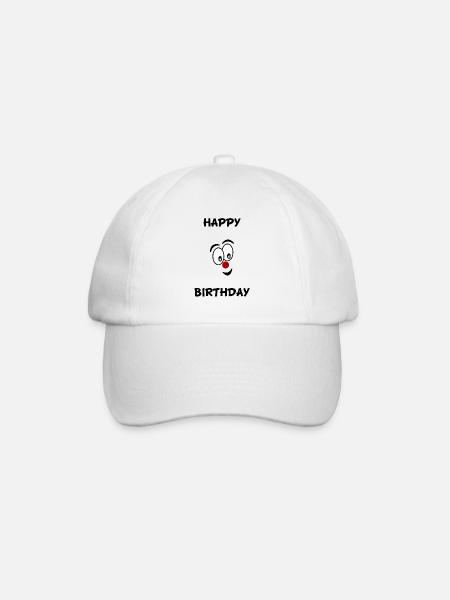 HAPPY BIRTHDAY. JOYEUX ANNIVERSAIRE. ANNIVERSAIRE. - Casquette classique - blanc/blanc