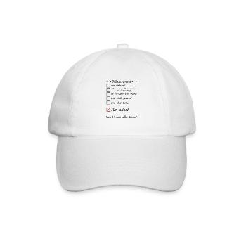Mitarbeiterin Kollegin zur Geburt Kind Glückwunsch - Baseballkappe - Weiß/Weiß - Vorne