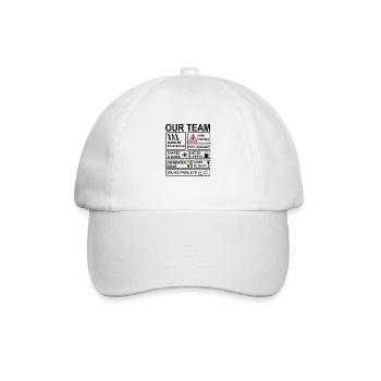 team - Baseball Cap - white/white - Front