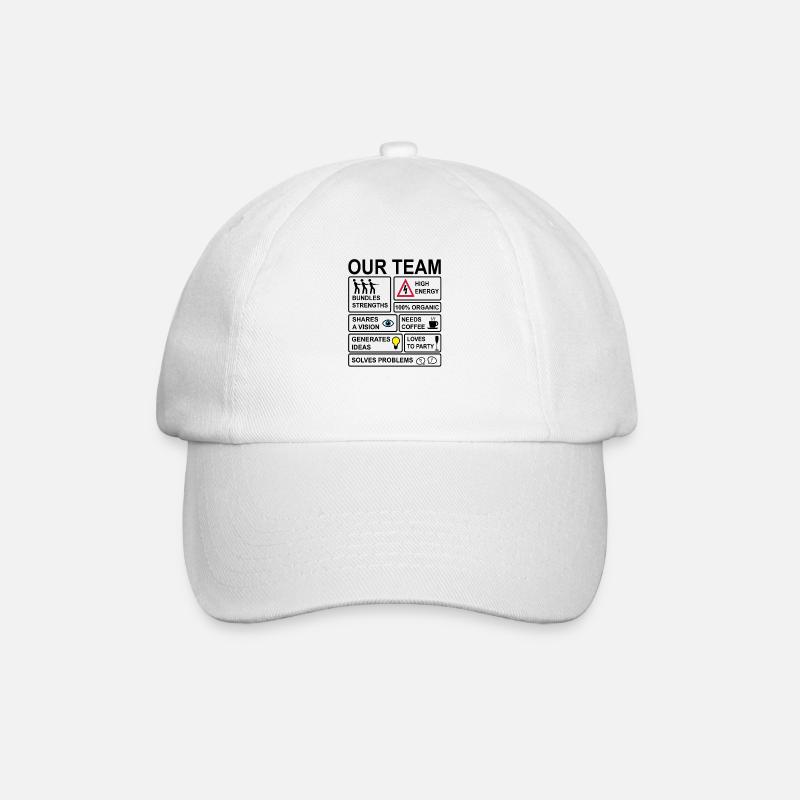 équipe - Casquette classique - blanc/blanc
