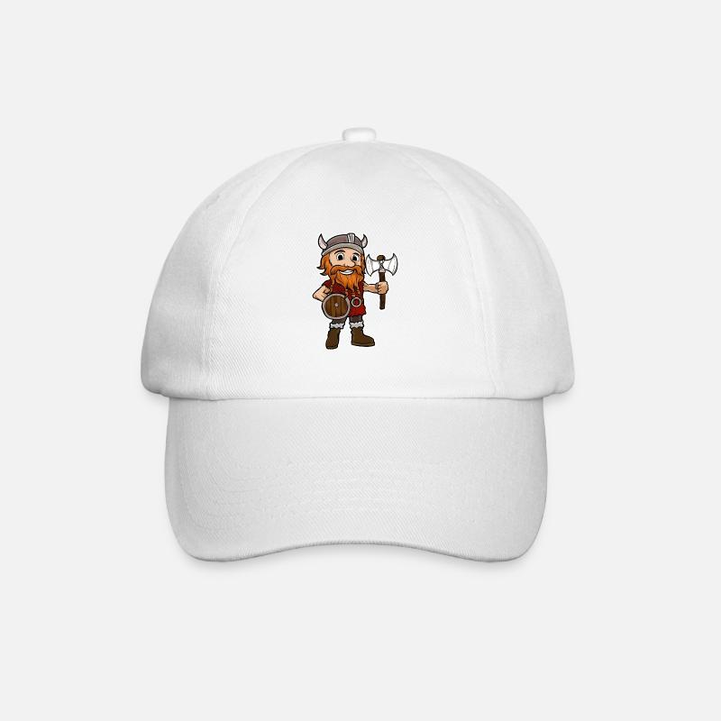 Wikinger - Baseballkappe - Weiß/Weiß