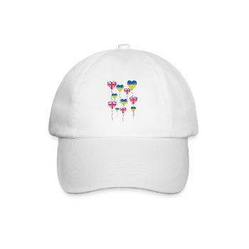 Solidarité et cœur de la Grande-Bretagne pour l’Ukraine - Casquette classique - blanc/blanc - Devant