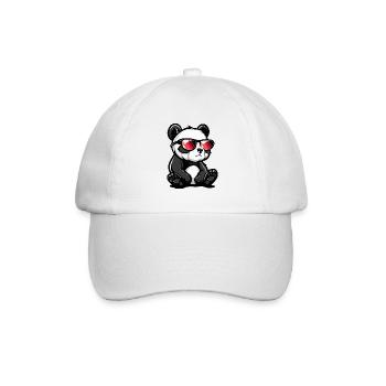 Panda Cool Comic - Baseballkappe - Weiß/Weiß - Vorne