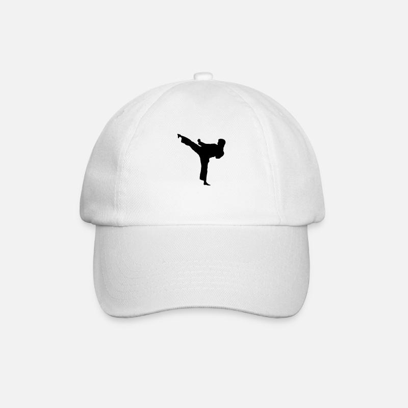 High kick to the left - Baseball Cap - white/white