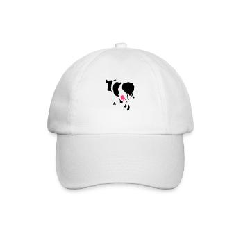 Die Kuh - Baseballkappe - Weiß/Weiß - Vorne