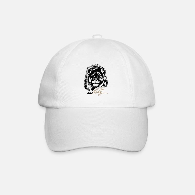 Der Löwe - The King Löwenkopf Wilsigns Afrika - Baseballkappe - Weiß/Weiß