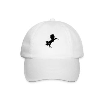 Pferd - Baseballkappe - Weiß/Weiß - Vorne