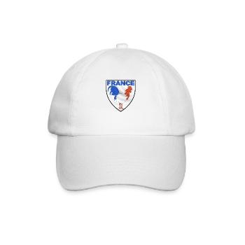 coq_france_design_01 - Baseball Cap - white/white - Front