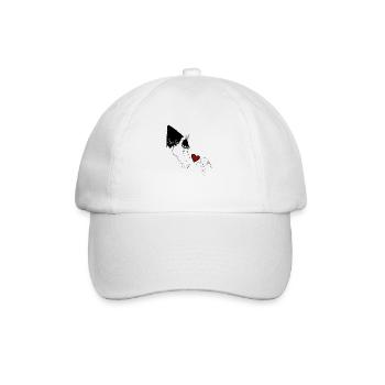 Horse and dog kissing, cute gift idea - Baseball Cap - white/white - Front