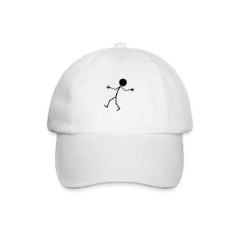 Happy Man - Baseballkappe - Weiß/Weiß - Vorne