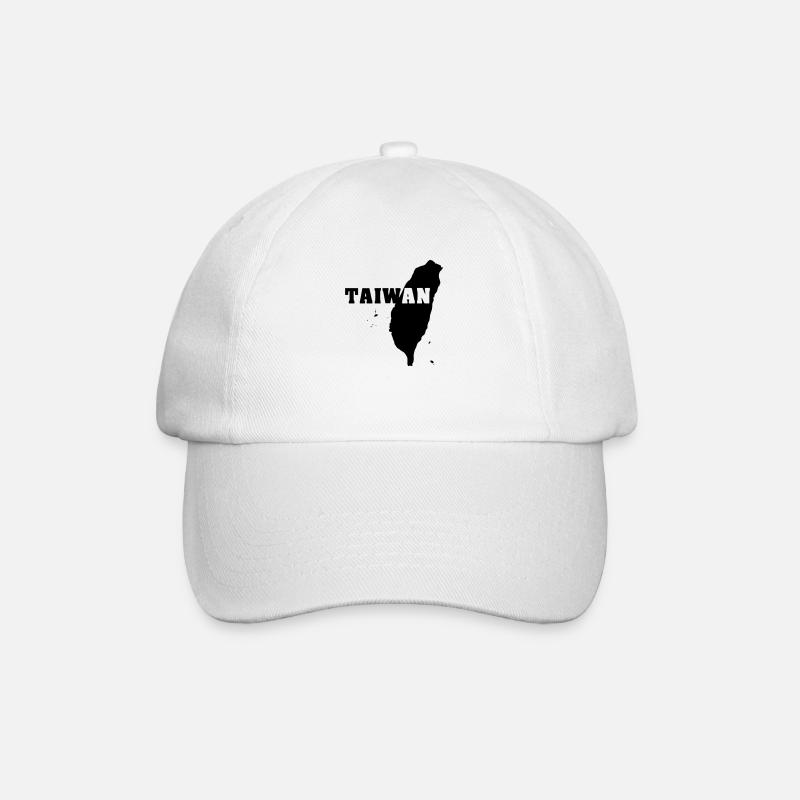 Taiwan (ID: 002004) - Baseball Cap - white/white