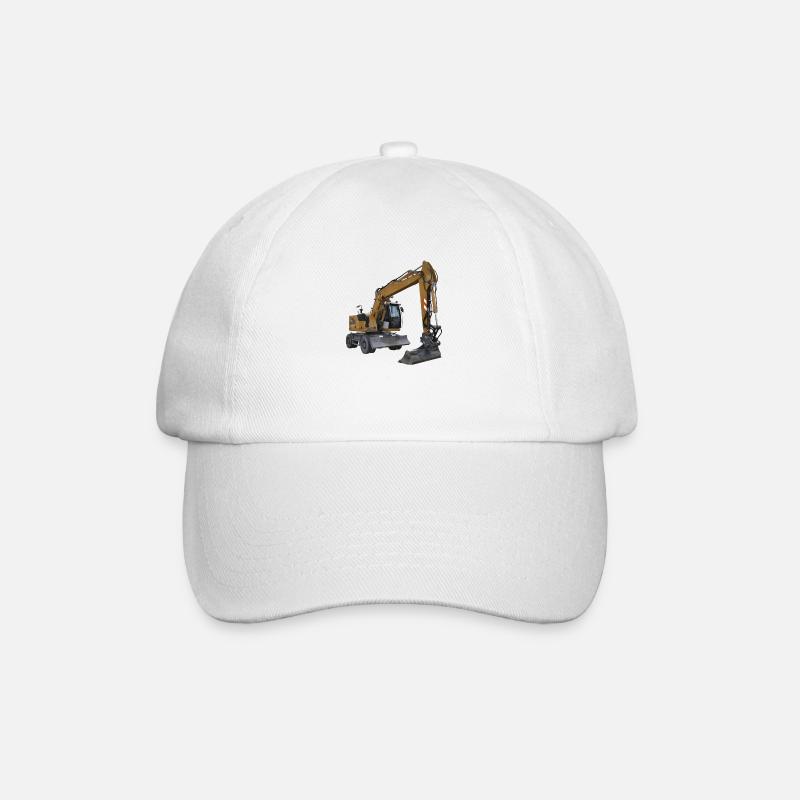 Radbagger - Baseballkappe - Weiß/Weiß