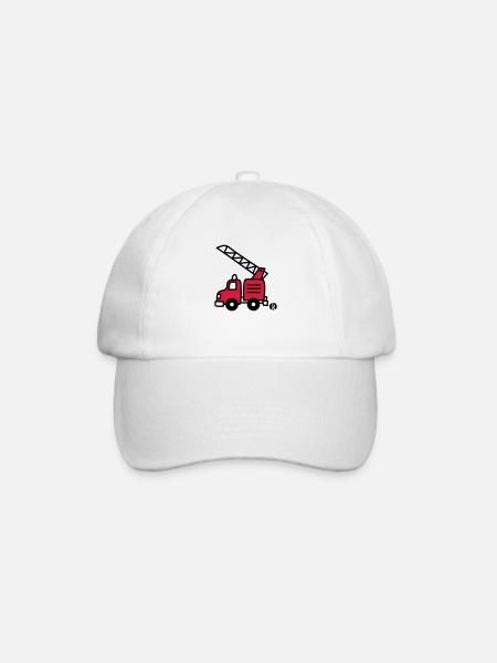 Feuerwehrauto (c) - Fire Truck - Baseball Cap - white/white