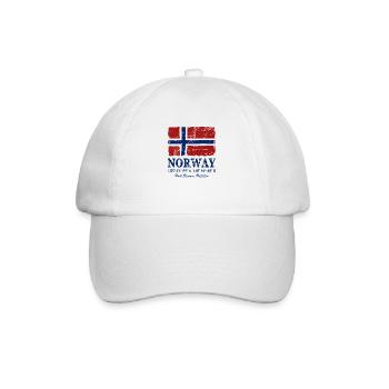 Norway Flag - Vintage Look - Casquette classique - blanc/blanc - Devant
