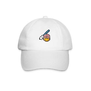 Smiley Baseball Batsman - Baseball Cap - white/white - Front