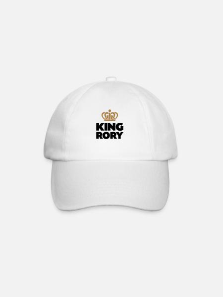 King rory name thing crown - Baseball Cap - white/white