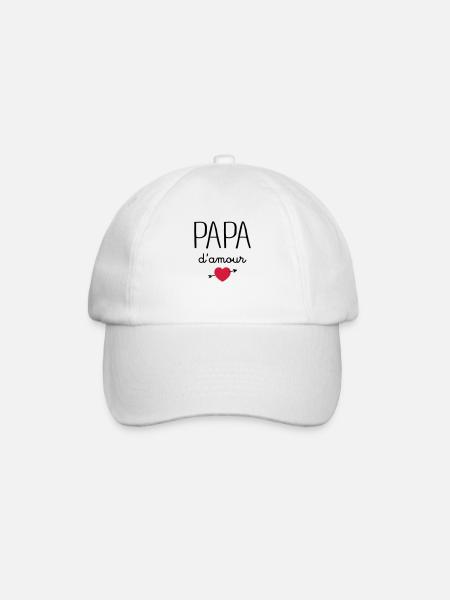Papa D'Amour - Casquette classique - blanc/blanc
