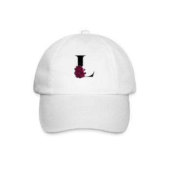 lettre L fleuris - Casquette classique - blanc/blanc - Devant