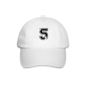 Numero 5 Équipe Foot baseball basket université - Casquette classique - blanc/blanc - Devant