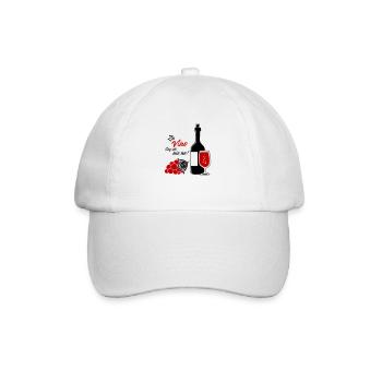 Zu Vino sag ich nie no! - Baseballkappe - Weiß/Weiß - Vorne