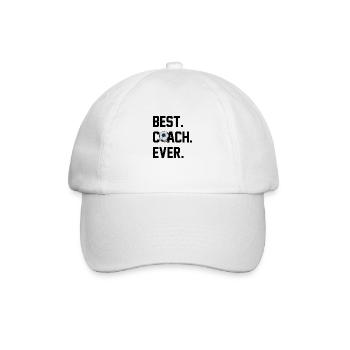 BESTER TRAINER FUßBALL - Baseballkappe - Weiß/Weiß - Vorne