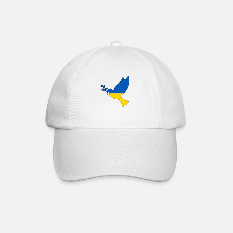 peace for ukraine - Baseball Cap - white/white