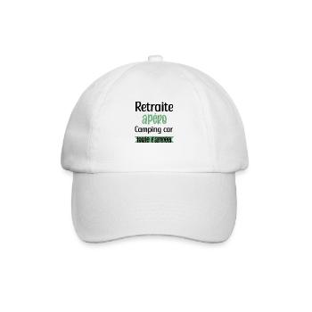 Retraite apéro camping car toute l'année - Casquette classique - blanc/blanc - Devant