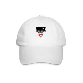 Infirmière presque comme un médecin mais plus gentille - Casquette classique - blanc/blanc - Devant