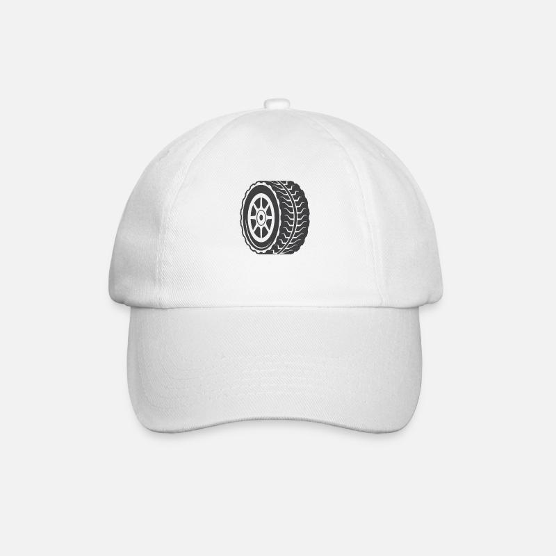 Reifen - Baseballkappe - Weiß/Weiß