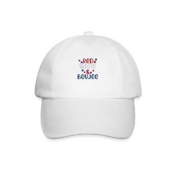 red white boujee 4th Of July America - Baseball Cap - white/white - Front