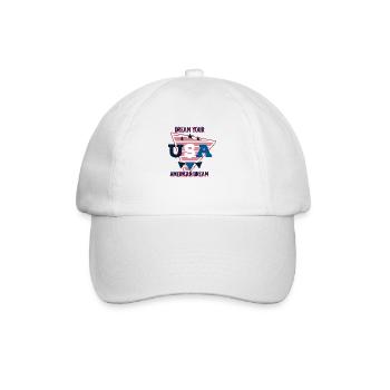 Dream your american Dream - Baseballkappe - Weiß/Weiß - Vorne