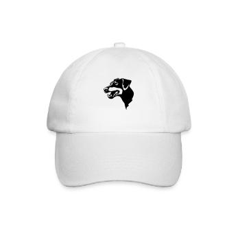 Manchester Terrier Head - Baseball Cap - white/white - Front