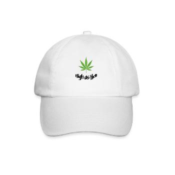 High as Hell - Baseballkappe - Weiß/Weiß - Vorne