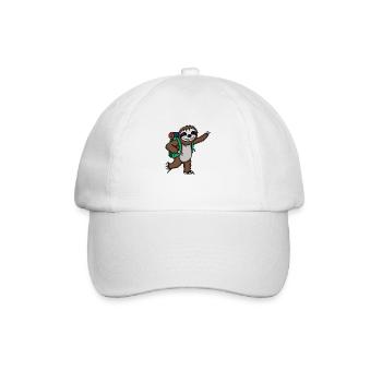 Wandern Faultier Lustig Wanderer - Baseballkappe - Weiß/Weiß - Vorne