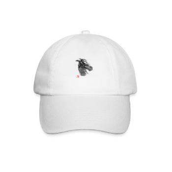 Drache - Baseballkappe - Weiß/Weiß - Vorne