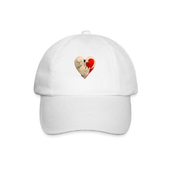 GEBROCHENES HERZ - Baseballkappe - Weiß/Weiß - Vorne
