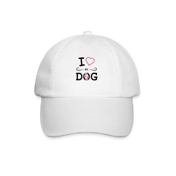 I love my dog - Baseball Cap - white/white - Front