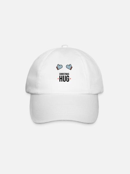 Weihnachten Umarmung Winter Handschuhe Geschenk - Baseballkappe - Weiß/Weiß