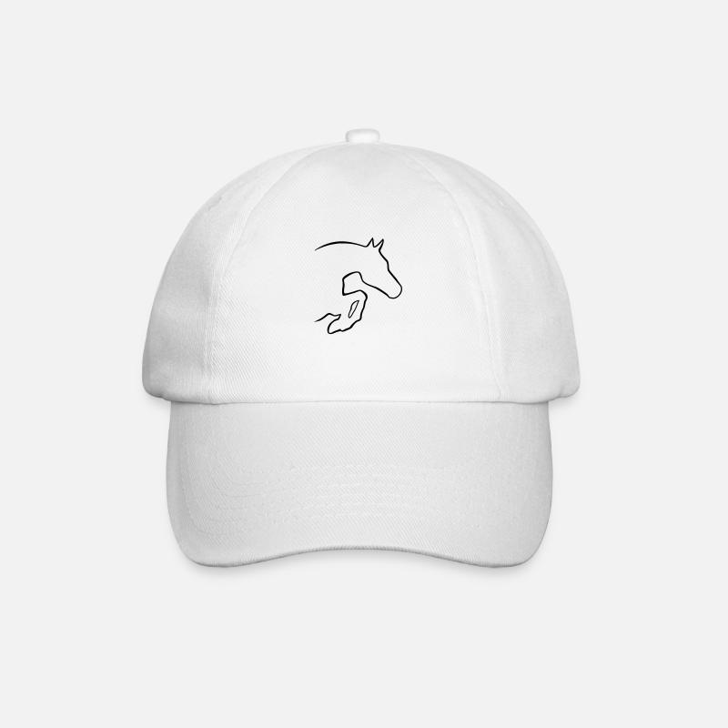 Springpferd - Baseballkappe - Weiß/Weiß