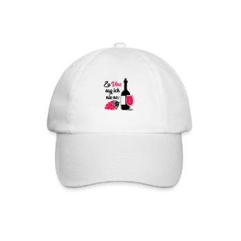 I never say no to Vino! - Baseball Cap - white/white - Front