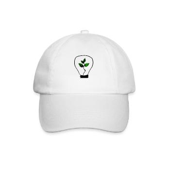 Sustainability starts with an idea - Baseball Cap - white/white - Front