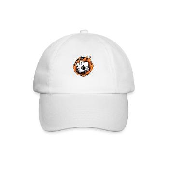 Karten Poker Spielen - Baseballkappe - Weiß/Weiß - Vorne