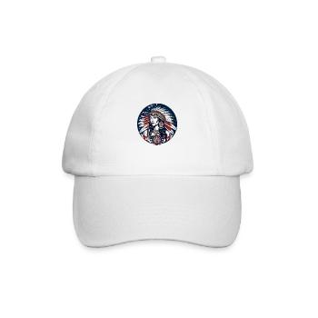 Amerikanische Folklore - Baseballkappe - Weiß/Weiß - Vorne