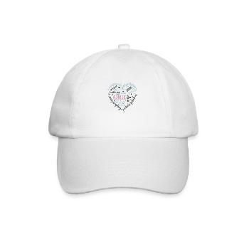 Mother's Day Heart 4 - Baseball Cap - white/white - Front