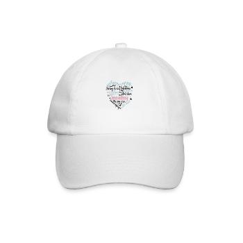 Mother's Day Heart 2 - Baseball Cap - white/white - Front