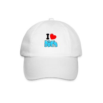 I Herz Dich - Baseballkappe - Weiß/Weiß - Vorne