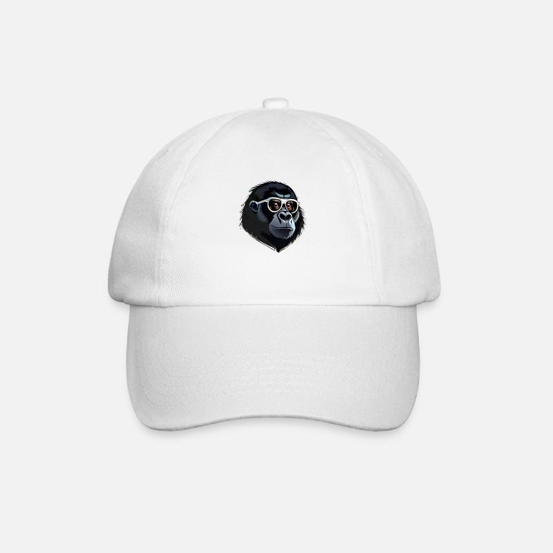 Gorilla head - Baseball Cap - white/white
