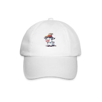 Adi la vache au chapeau - Casquette classique - blanc/blanc - Devant
