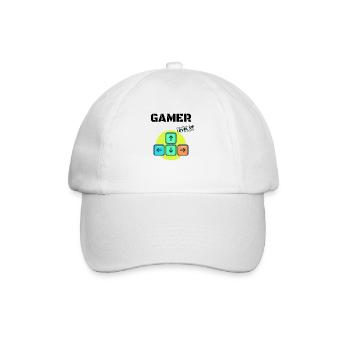 Gamer Level Up - Baseballkappe - Weiß/Weiß - Vorne